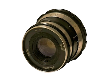 Industar-61, objetivo soviético ruso de 2,8/52 mm, montura M39, cuerpo Zebra, en excelente estado, 1968