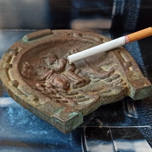 Herradura - Cenicero de bronce coleccionable raro, Alemania, antes de la Primera Guerra Mundial