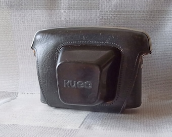 Kiev-4 Photo Camera Original Genuine Leather Case, Russia, 1960s-1970s