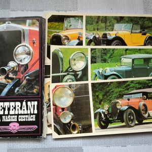 Hermoso juego de cartas de autos clásicos - Veterani na Našich Cestach, Checoslovaquia, 1981