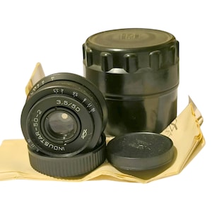 Nuovo!! Industar 50-2 3,5/50 mm - Obiettivo Sovietico Russo, Attacco M42, Custodia, Documenti, Tappi, 1981