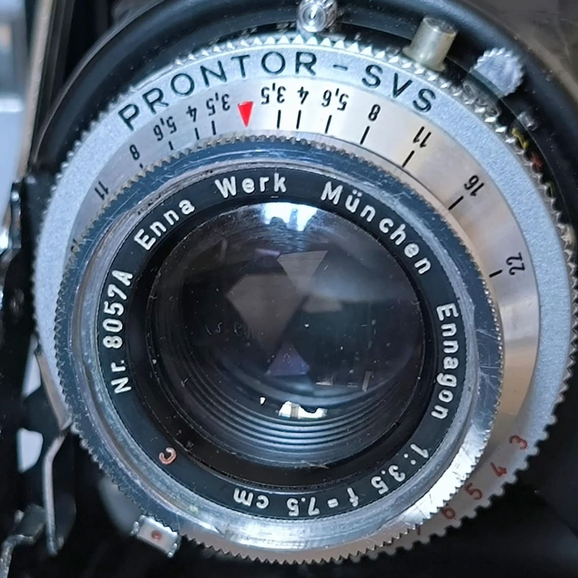 Balda Baldix with Enna Werk München Ennagon 3,5/75mm Lens & Prontor-SVS Shutter - Medium Format Folding Photo Film Camera, 1950s, foto 2 de 5