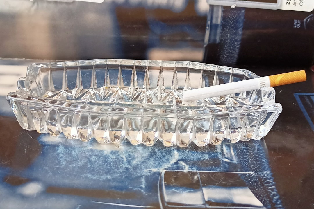 Beautiful Vintage Heavy Soviet Russian Crystal Glass Ashtray, Great ...