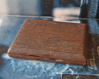 Beautiful Vintage Handmade Wood Cigarette Case, Latvia, 1920s-1930s