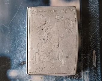 Prison Art!! Beautiful Unique Handmade Cigarette Case, Very Vintage Look, Latvia, 1920s-1930s