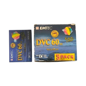 Neu!! 6stk EMTEC Edvc 60ME, MiniDV Video Cassette Tape, versiegelt, 1990er Jahre