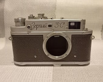 For Parts or Restoration!! Zorki 3-S(C)- Vintage 35mm Soviet Russian Film Camera Body, 1956