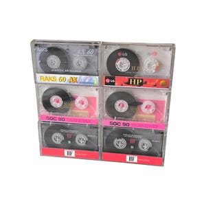 6pcs 90/60 Minutes Audio Cassettes, Samsung, Sony, LG, Raks, Used, 1990s
