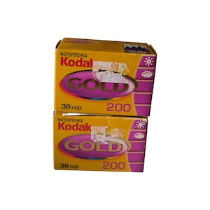 Lot of 2 Kodak Gold 200 - 35mm Color Photo Film, 36Exp, 200 ISO, Expired + Bonus