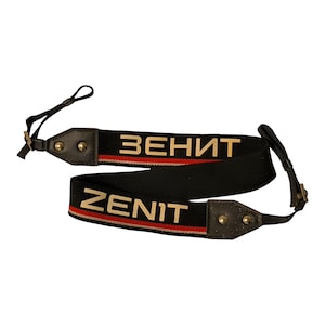 Beautiful Vintage Zenit Camera Neck Strap, 1980s