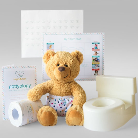 Potty Training Teddy Bear Toy, Potty Rewards Chart, and play toilet