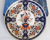 Vintage Chinese Japanese Imari Plate Hand Painted Red Gold Blue Makers Mark 8 quot