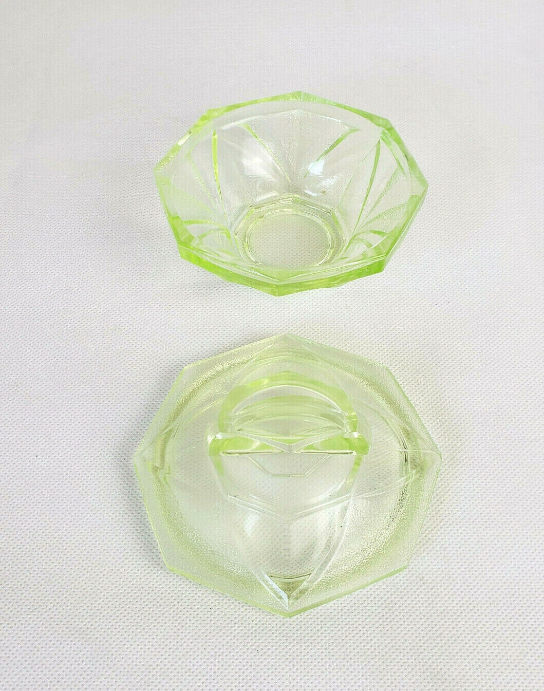 Antique Vintage Art Deco Green Glass Vanity Set Tray Etsy