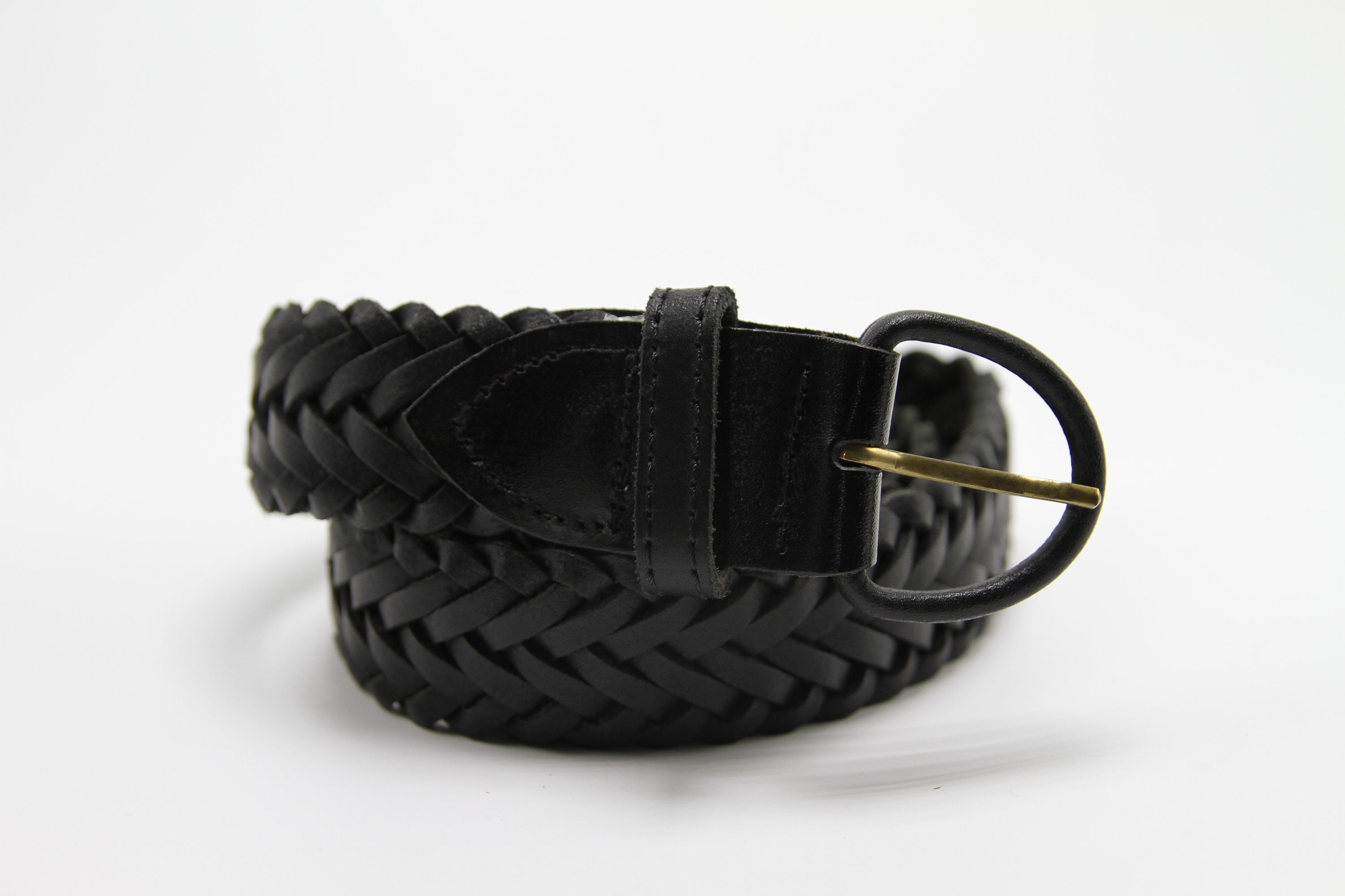 Braided Stripe Rope Belt With Silver Oxide Hook