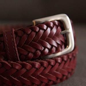 Ana Mota Braided Leather Belt Casual Dress | Modern Cinch Belt | Silver Buckle | Quality Handcrafted Belt | Elegant Stylish |  Unique Gift