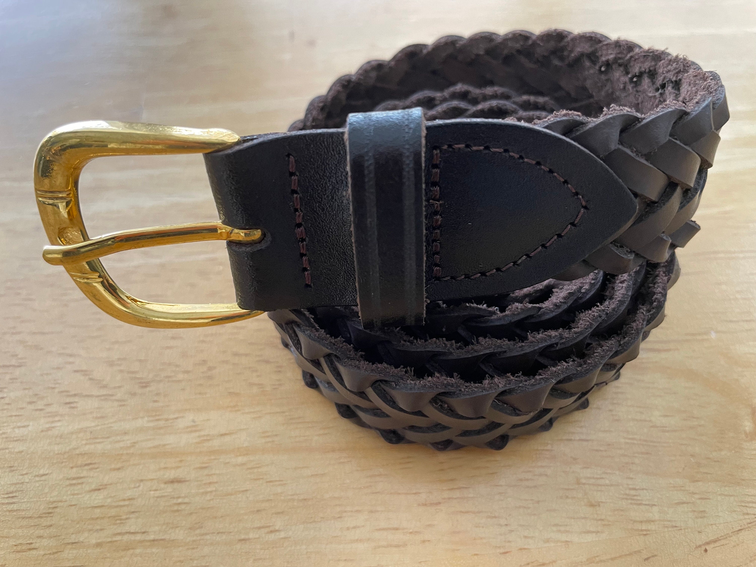Polo by Ralph Lauren Black Braided Belt with Gold Buckle
2.5inch wide Braided Belt Wide Black Belts for Women for sale | eBay main image 3
