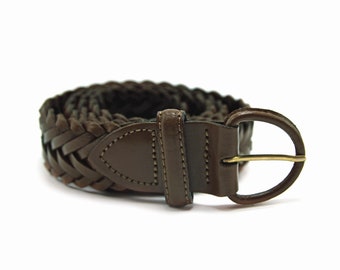 BNWOT $279 STREETS AHEAD Woven Leather Belt Streets Ahead Extra Wide Woven Leather Belt - Etsy main image 2