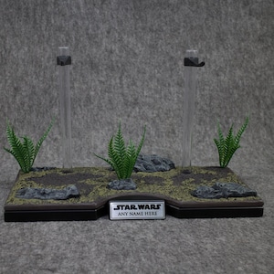 Display Stand for Two 1/6 Action Figures Forest Style