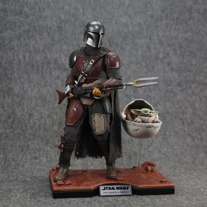 Display Stand for Star Wars Hot Toys The Mandalorian and Grogu Figures
