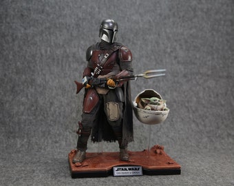 Display Stand for 1/6 The Mandalorian and Grogu Figures