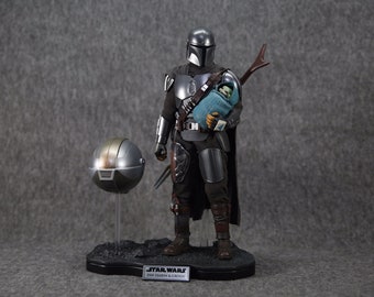 Display Stand for Star Wars Din Djarin & Grogu Figures Nevarro Style