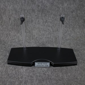 Display Stand for Two 1/6 Action Figures Satin Black Style