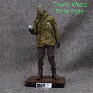 Display Stand for 1/6 Scale Figure Cherry Wood Floor Style