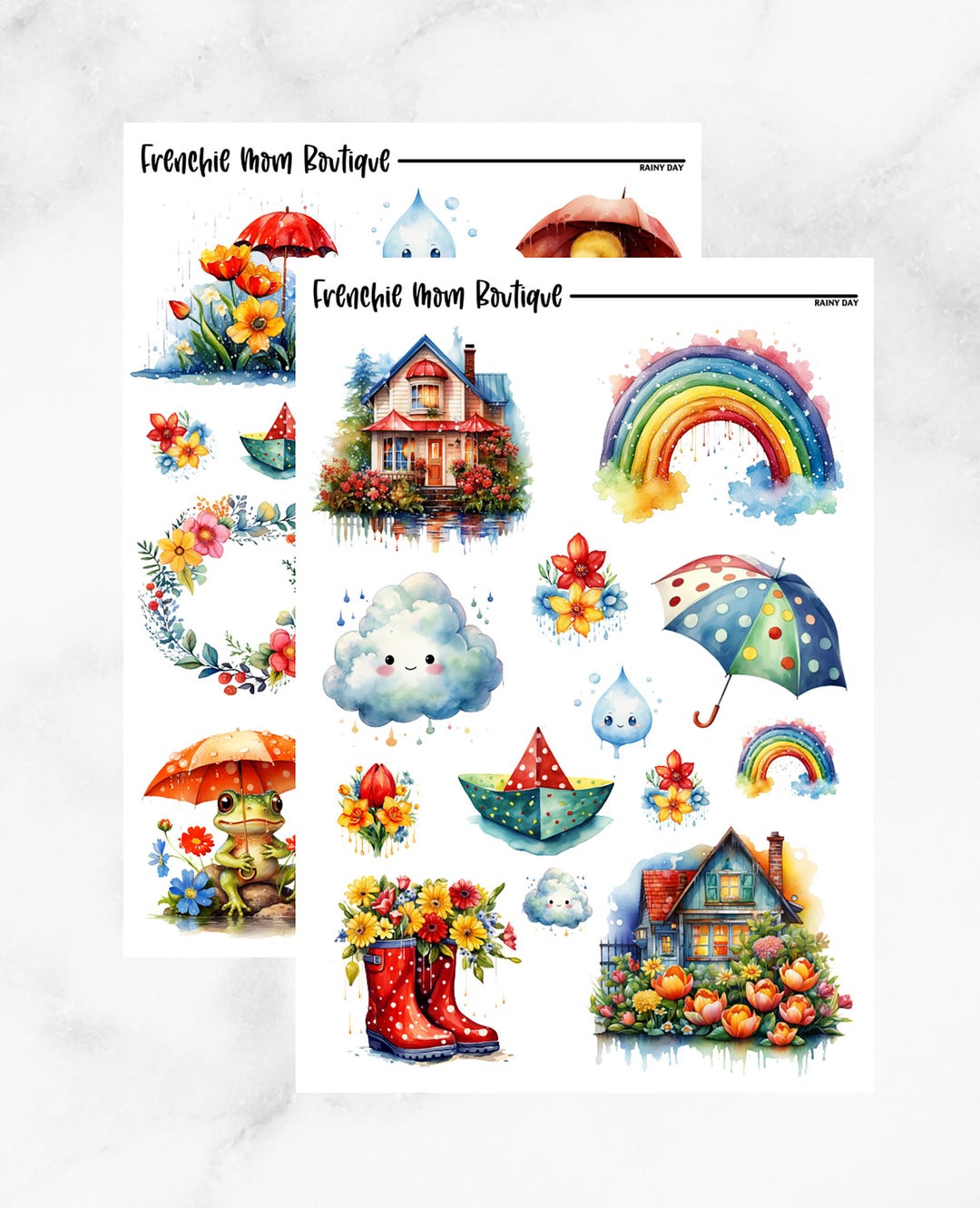 Rainy Day Deco Stickers // Bullet Journal Planner Stickers - Etsy