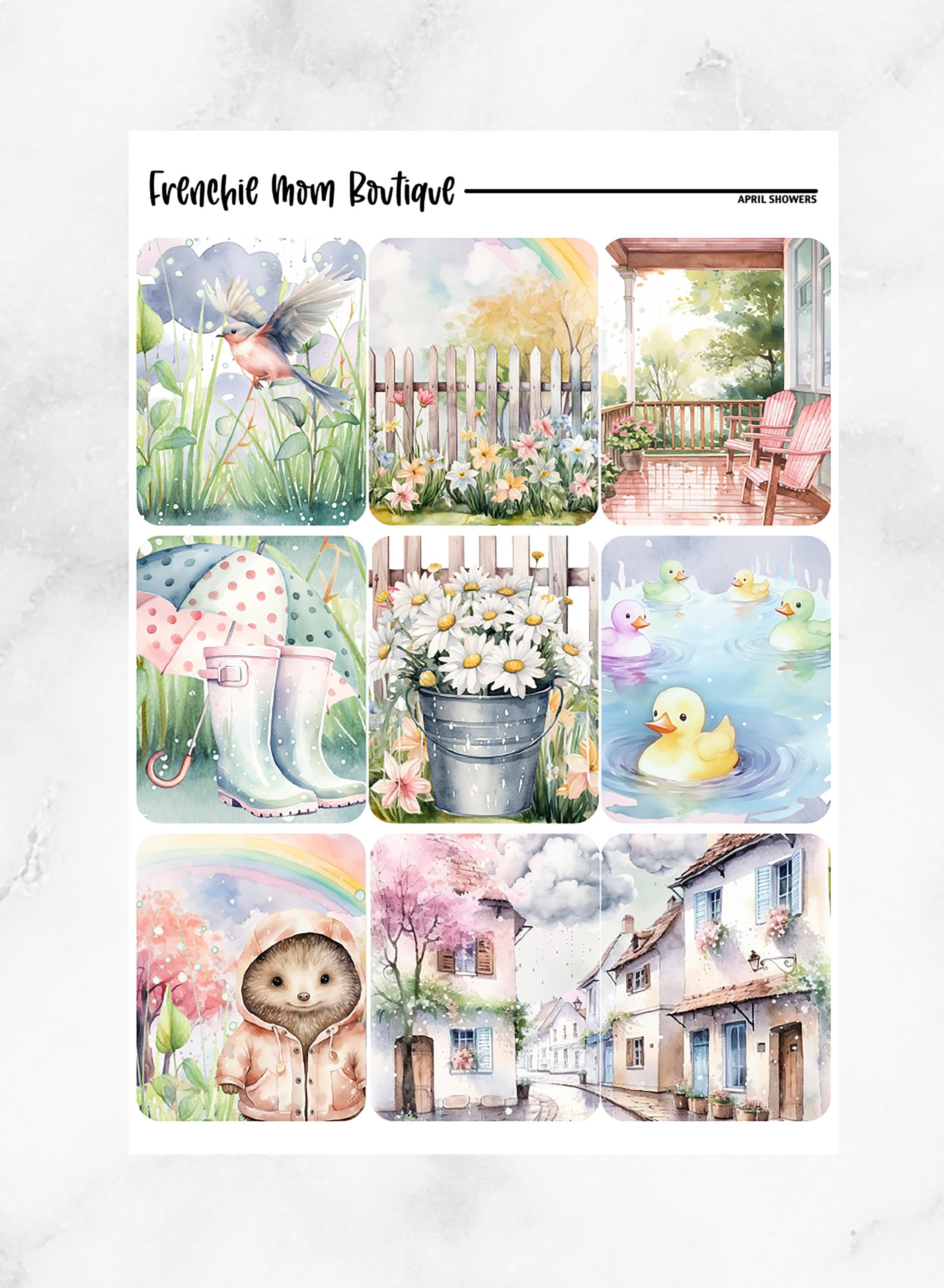 PRINTABLE // April Showers // Printable Weekly Kit // Printable PNG ...