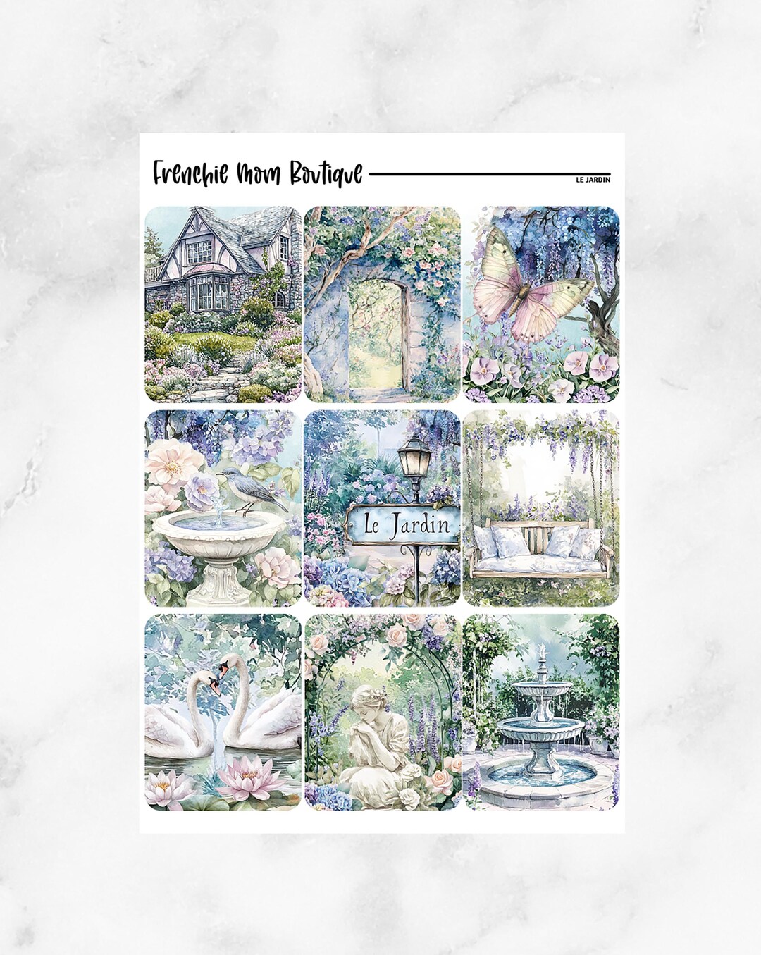 Le Jardin // Vertical Weekly Sticker Kit // Planner Sticker Kit - Etsy