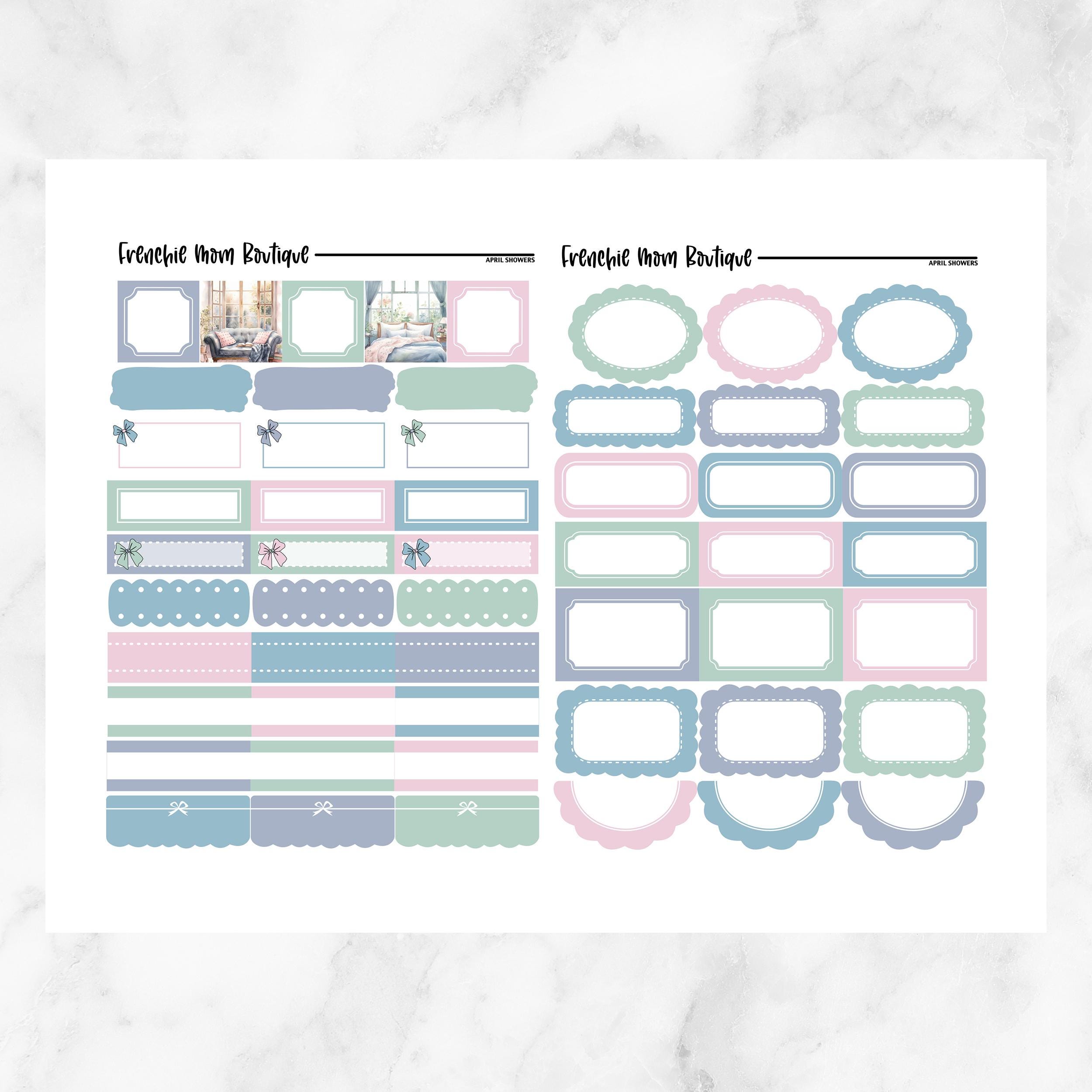PRINTABLE // April Showers // Printable Weekly Kit // Printable PNG ...
