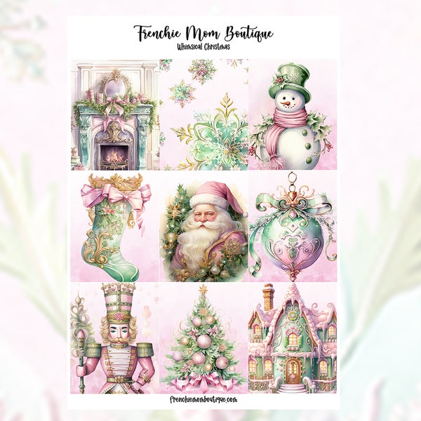 Whimsical Christmas Weekly Sticker Kit // Planner Sticker Kit