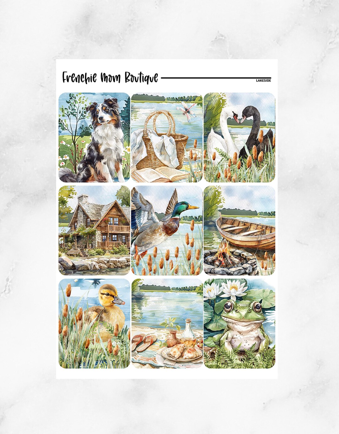 Lakeside // Vertical Weekly Sticker Kit // Planner Sticker Kit - Etsy