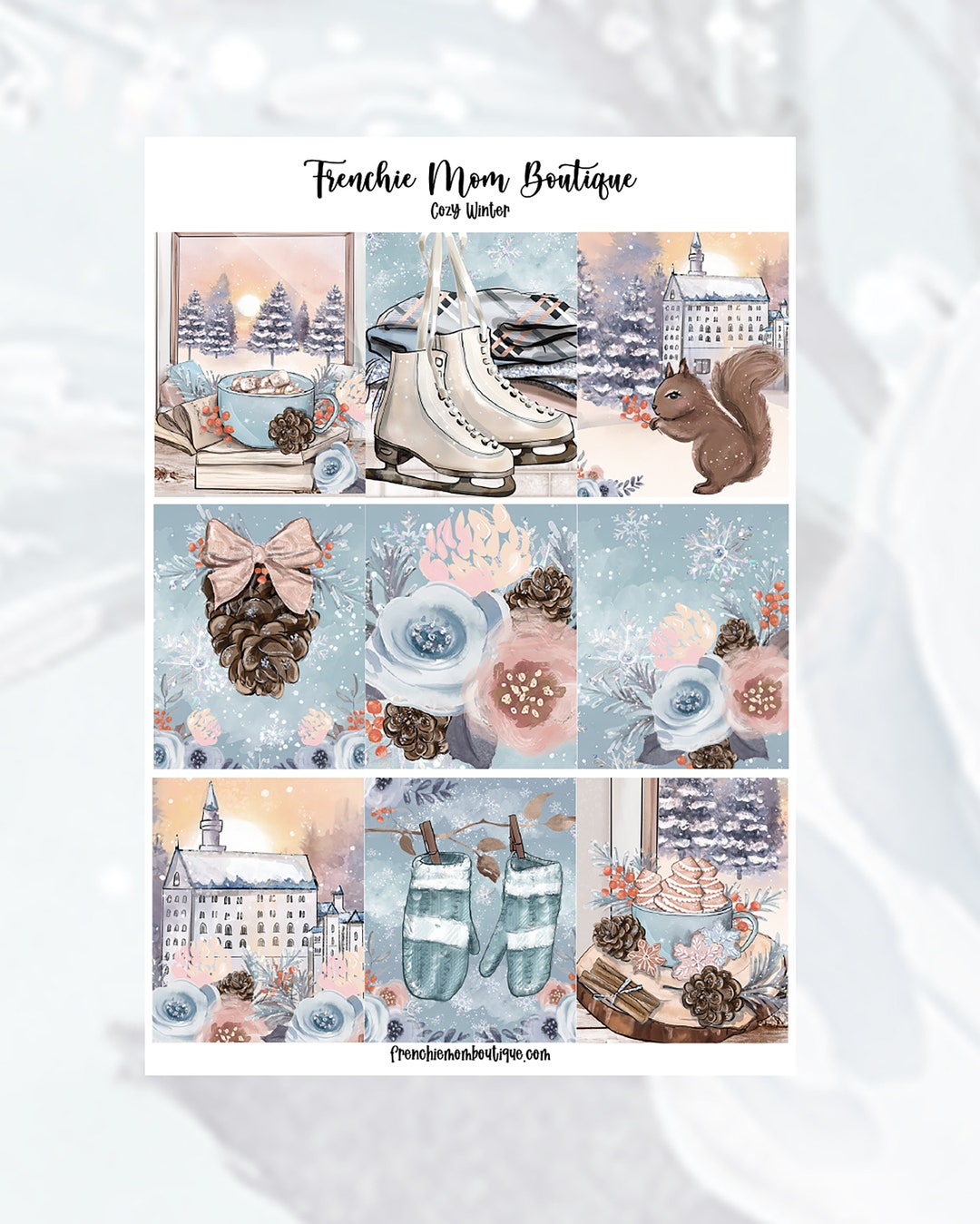 Cozy Winter Hobonichi Cousin // Wonderland 222 Weekly Sticker Kit ...