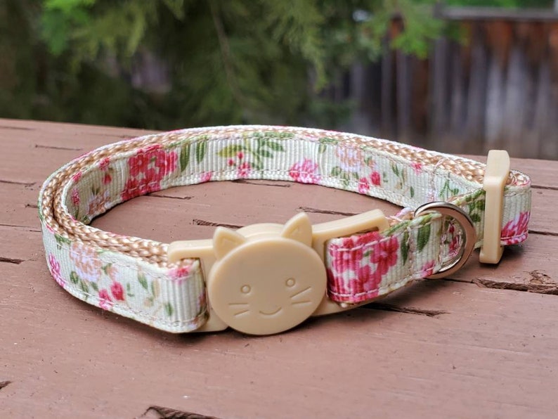 Cat Collar Flower Cat Collar Small Dog Collar Dog Collar Etsy