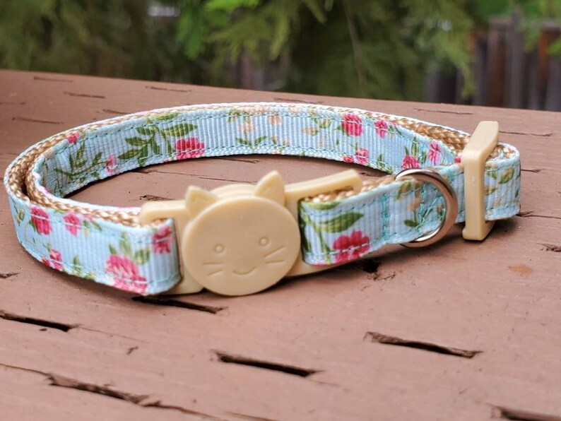 Cat Collar Flower Cat Collar Small Dog Collar Dog Collar Etsy