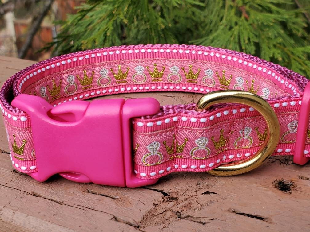 Princess dog collar Crown dog collar Etsy
