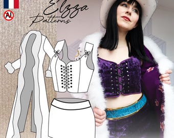 Complete PDF cosplay pattern - Sunday - Multi-size pattern