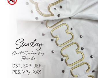 Embroidery design - cosplay Sunday for machine Brother, Janome, PFAFF, Singer...