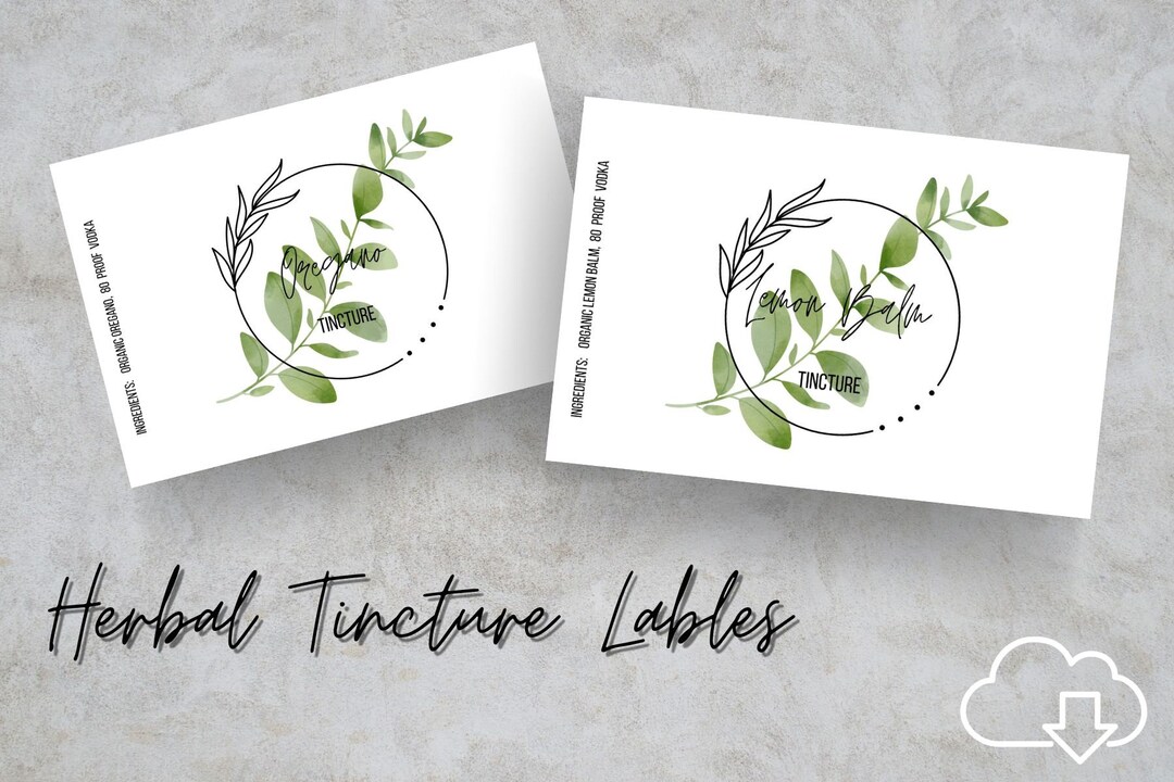 Herbal Tincture Label Template Etsy Herbal Tincture Label Template Etsy
