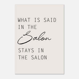 Salon UNFRAMED POSTER Salon Print Salon Accessories Beauty Salon Beautician Decor Salon Wall Art Hairdresser Wall Art Hairstylist Print