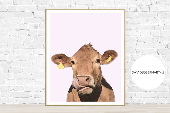 Cow Print Cow Wall Art Cow Decor Animal Photography Modern Etsy