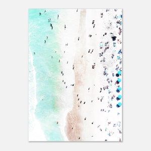 Playa aérea UNFRAMED Impresión Pastel Beach Wall Art Turquoise Ocean Poster White Sand Beach Wall Art Coastal Print Waves Wall Art Sea Sand