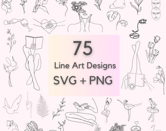 Vrouw lezen SVG Line Art SVG Cricut minimalistische SVG bloem SvgFloral Svg breien Svg haak Svg breien Svg dier gezicht Svg bundel Svg