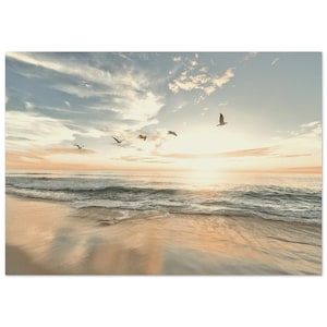 Beach UNFRAMED Print, Boho Print, Boho Beach, Bohemian Print, Sunset Print, Beige Print, Pink Beach, Pastel Beach, Beach Wall Art