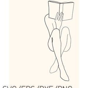 Op de afbeelding: Lijntekening van een persoon die met gekruiste benen zit en een boek leest. De persoon kijkt weg van de kijker en het boek bedekt zijn gezicht.