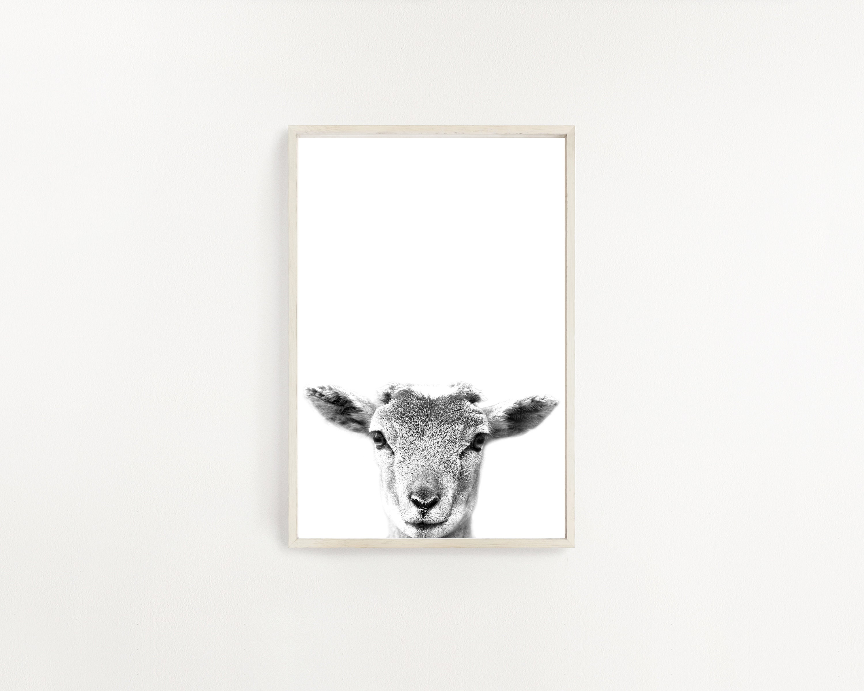 Goat Print Goat Wall Art Goat Printable Modern Minimalist Etsy