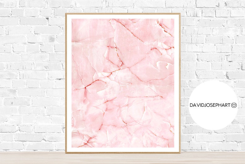 Pink Wall Art Pink Poster Marble Print Marble Wall Art Etsy