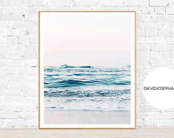 Pink Sand Beach Print, Ocean Sunset Photography (Digital Download)
