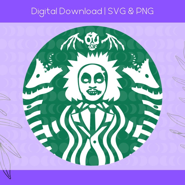 Beetlejuice Starbucks It's Showtime | SVG PNG | Digital Download